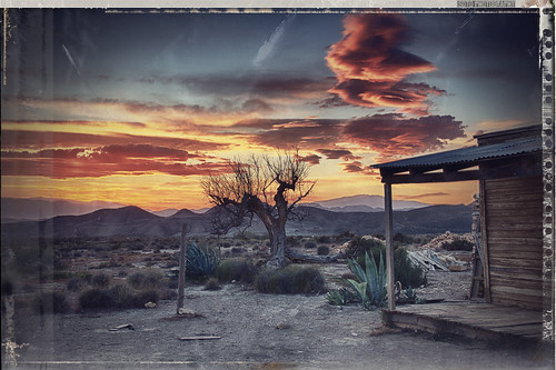 sunset desert western instant puestadesol almeria wildwest hdr tabernas