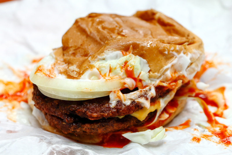 Om Burger Daging Double Cheese Mayo