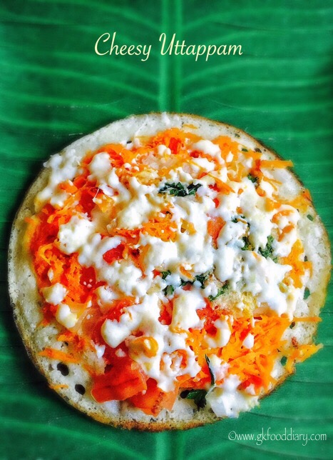 Cheesy Uttappam Dosa recipe