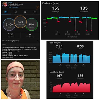 Hideous @TrainAsONE #threshold session on the treadmill, really wanted to quit after first interval,but got it done #Janathon #runstrong #runlong #marathonmaniac #thisgirlcan #loverunning #dreadmill