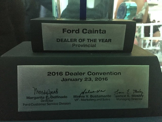 Ford Cainta trophy, Dealer of the Year