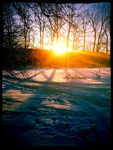winter sunset sun snow