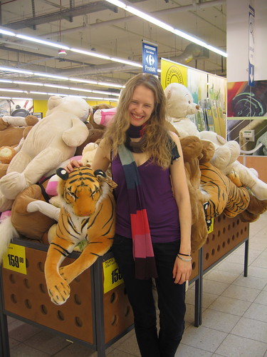 snuggling with tigers