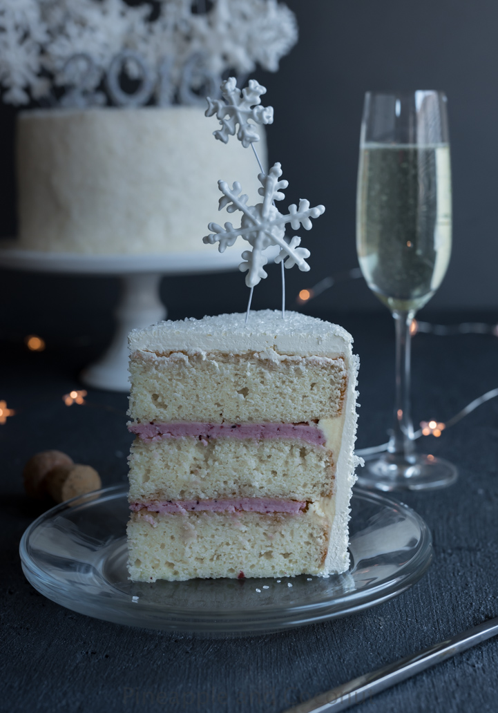 Kir Royale New Years Champagne Layer Cake www.pineappleandcoconut.com