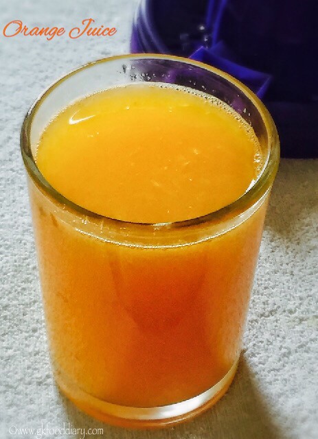 Orange Juice Recipe for Babies, Toddlers and Kids4