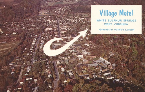 vintage postcard aerialview westvirginia whitesulphursprings