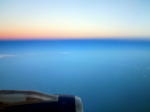 sunrise denmark dawn flight northsea airliner