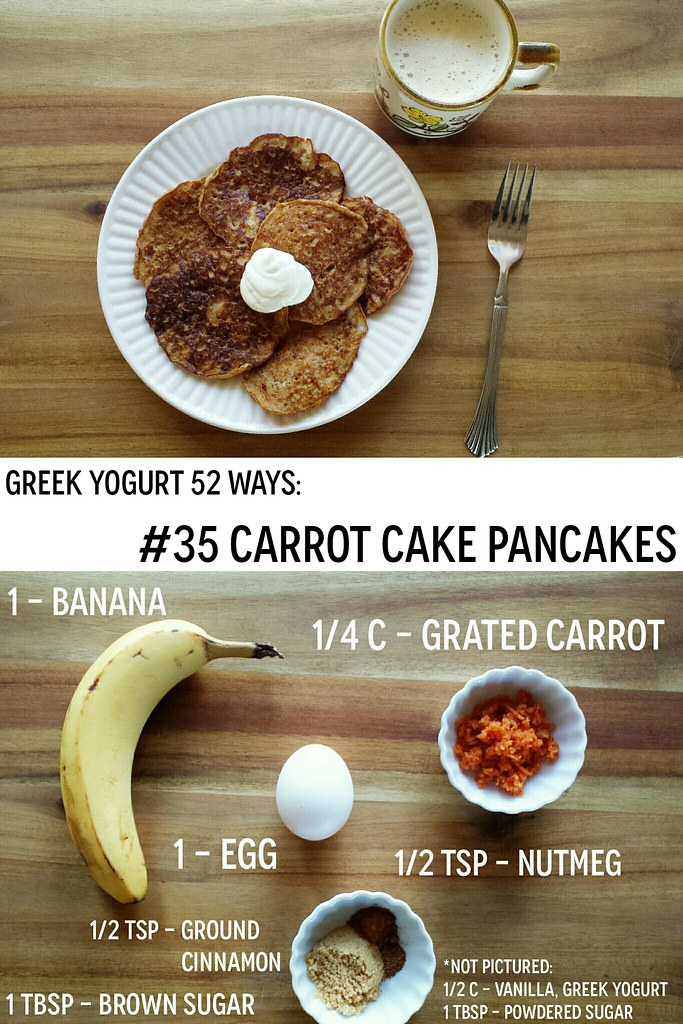 greek yogurt 52 ways: # 35 carrot cake pancakes