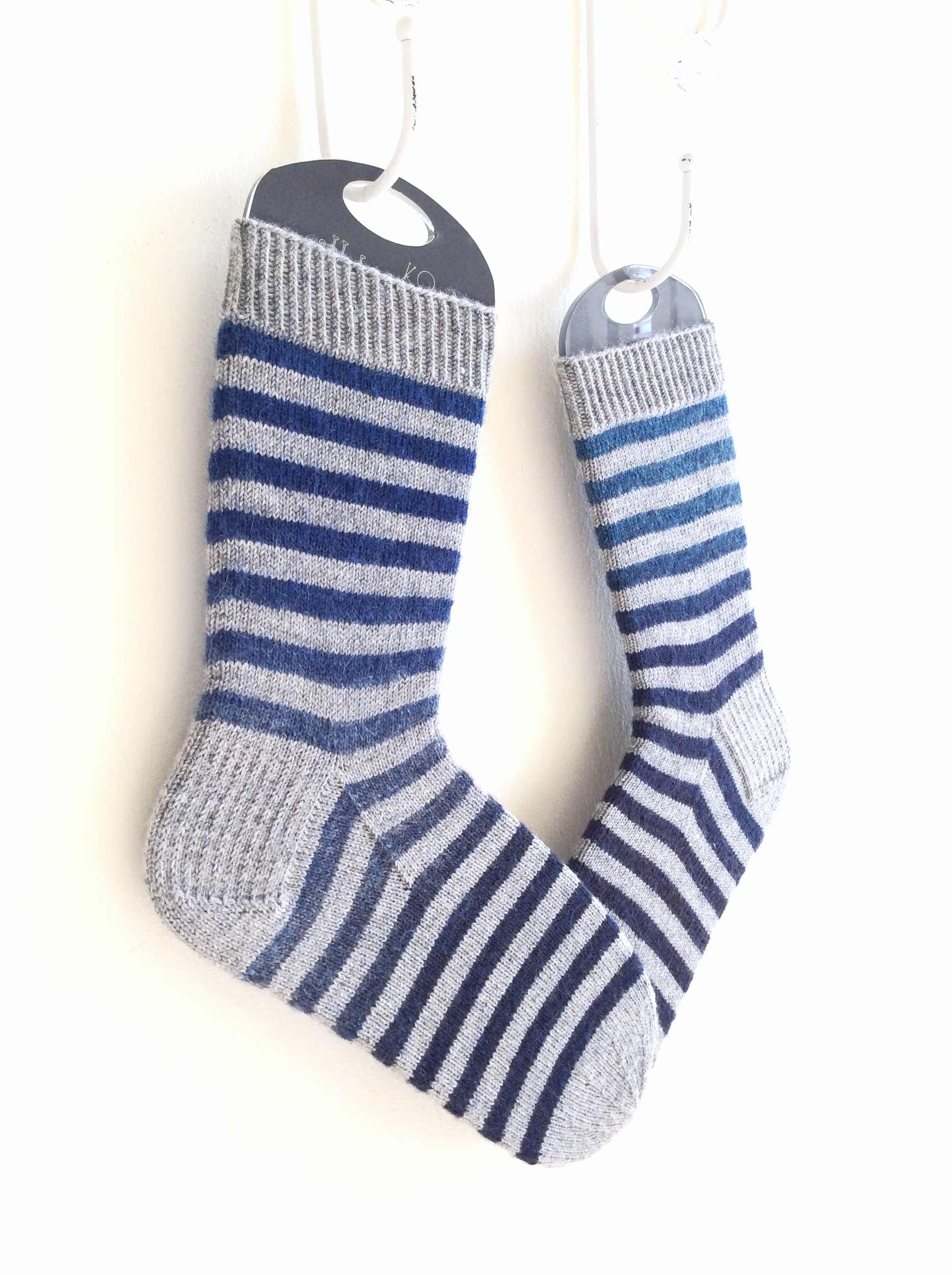 Gray and Blue Socks