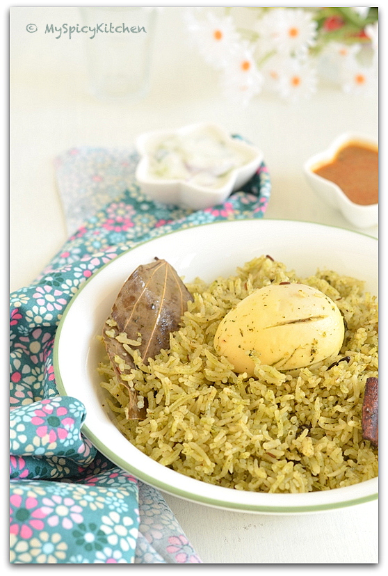 Egg Pulao, Flavored Rice, Mint Cilantro Rice, Blogging Marathon, Indian Food, Indian Cuisine, One Pot Meal, Meal Ideas, 