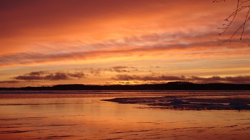 family winter sunset sky lake snow ice clouds finland landscape olga karelia frozenlake kitee venla winterlake