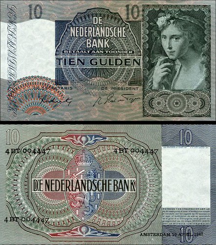 10 guldenov Holandsko 1942, P56b