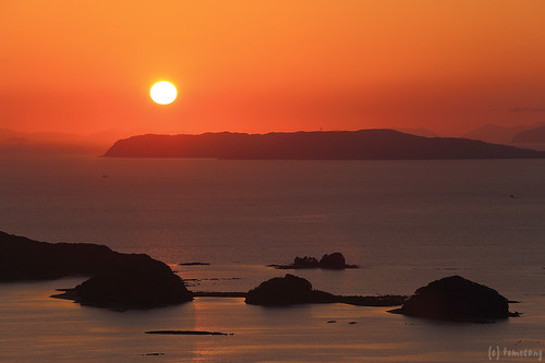 sunset panorama japan observation 夕陽 nagasaki sasebo 長崎 パノラマ 佐世保 99islands 九十九島 展海峰 西海国立公園 tenkaiho