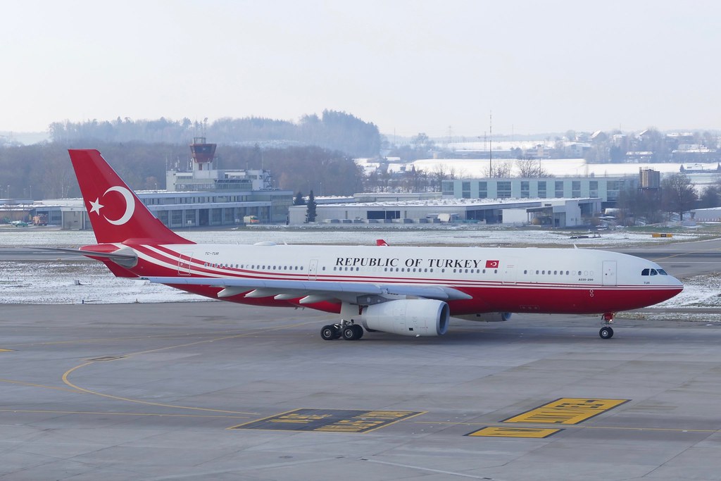 A330 243 Government Republic Turkey TC-TUR ZRH zurich airport Switzerland 20160122