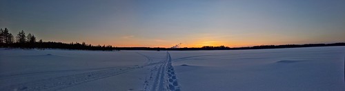 winter sunset panorama lake finland frozen microsoft karelia talvi karjala lieksa pureview lumia950 salvoniemi