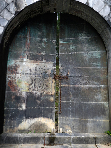 Metal Door in a Hue Temple, Vietnam