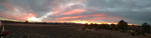 panorama quartzsite arizona sunset desert