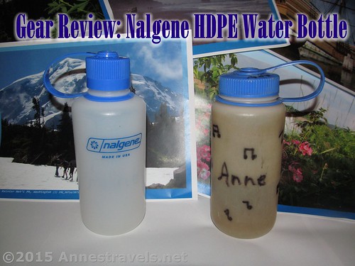Gear review for the Nalgene HDPE water bottles (small mouth and wide mouth)
