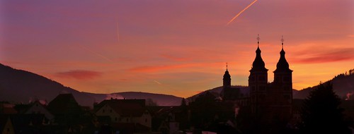 sonnenaufgang roterhimmel morgenrot odenwald amorbach