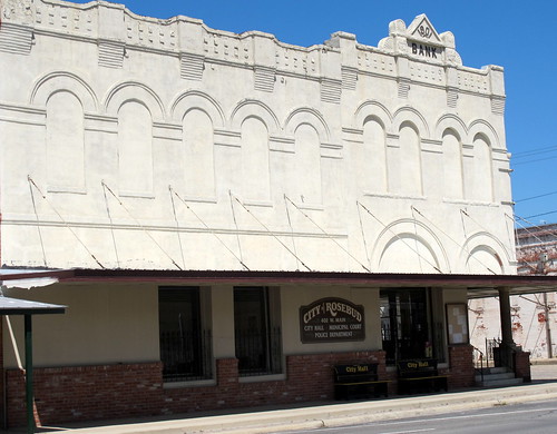 city streets buildings hall texas historic rosebud