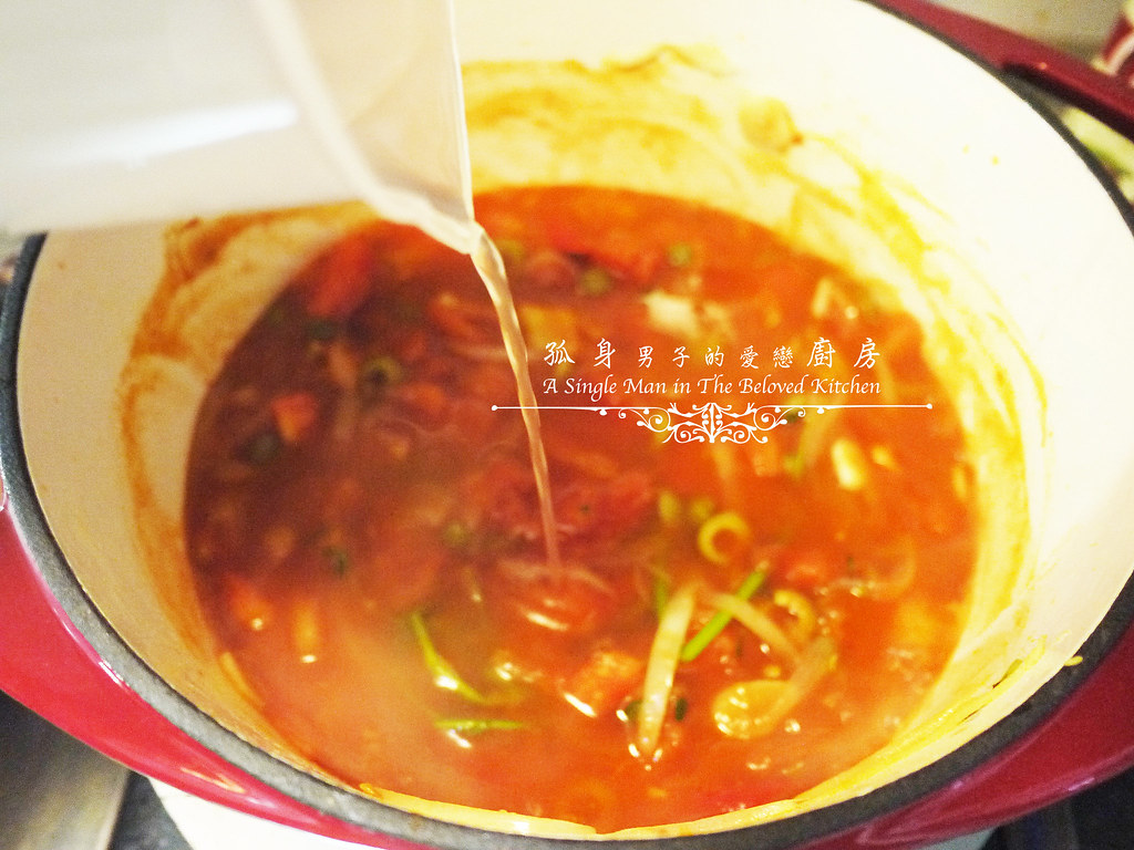 孤身廚房-寶迪鍋一鍋到底茄汁綜合貝類義大利麵佐烤天使紅蝦與櫛瓜16