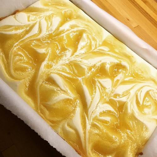 Meyer lemon ripple cheesecake for @celialto_6 's birthday!!!