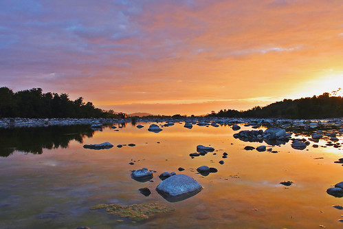 sunset water river twilight dusk philippines sur ilocos hdr waterscape salcedo