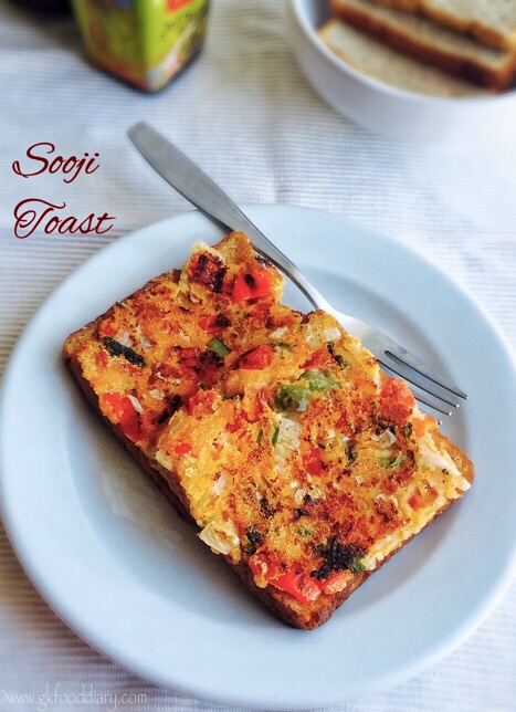 Sooji Toast Recipe for Toddlers and Kids