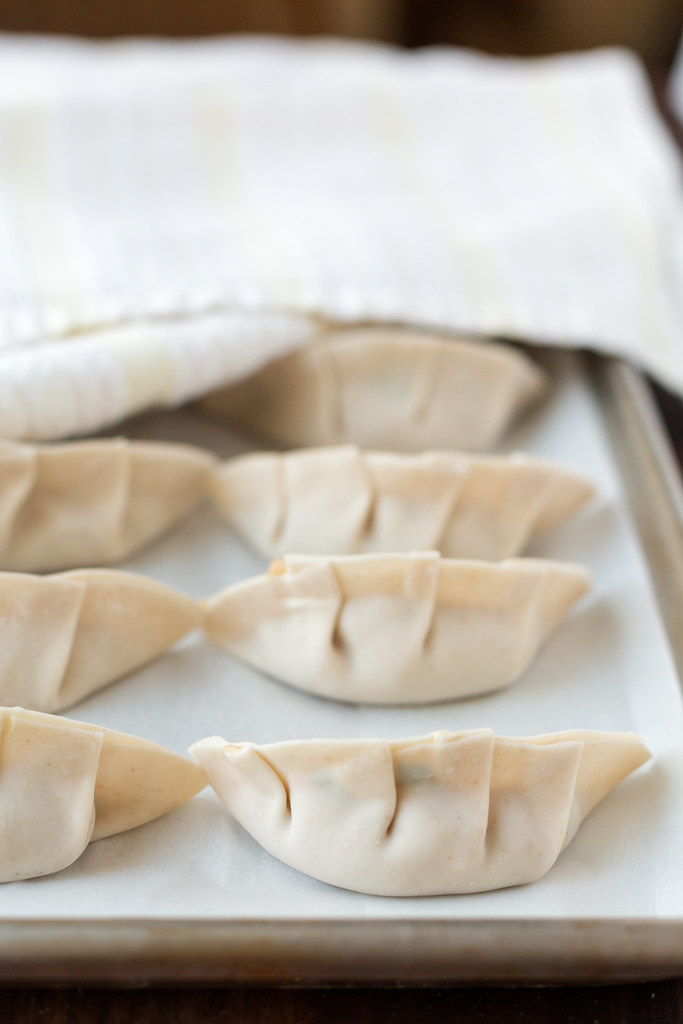 Pleated potstickers