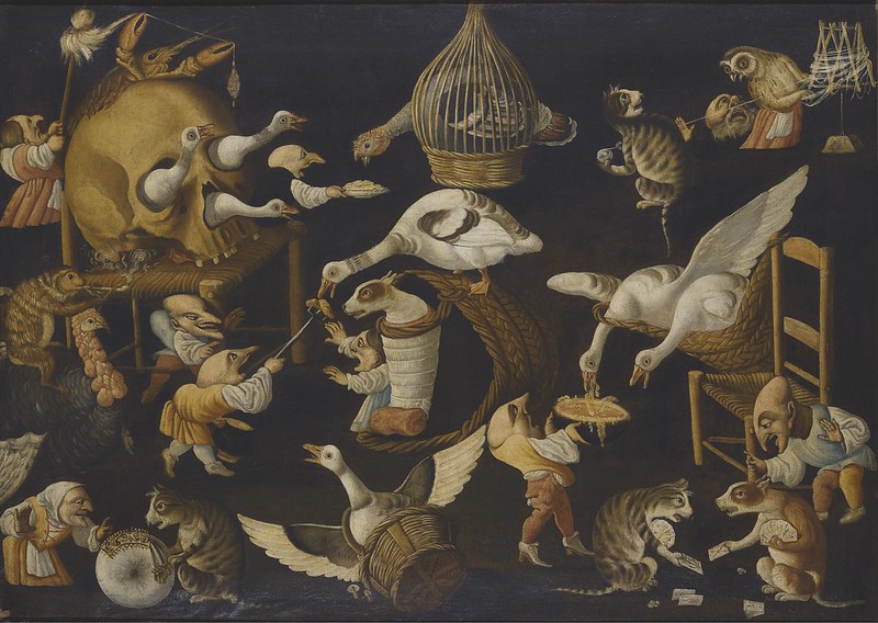 Master of the Fertility of the Egg - Grotesque Scene With Animals, Late 17th- early 18th Century