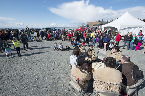 The Jabila'ina Dancers perform at the opening day of the tribe's educational fishery on May 1, 2014.