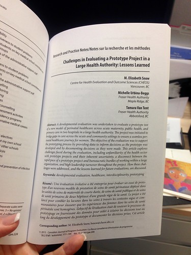 Hard copy of a journal article that I wrote