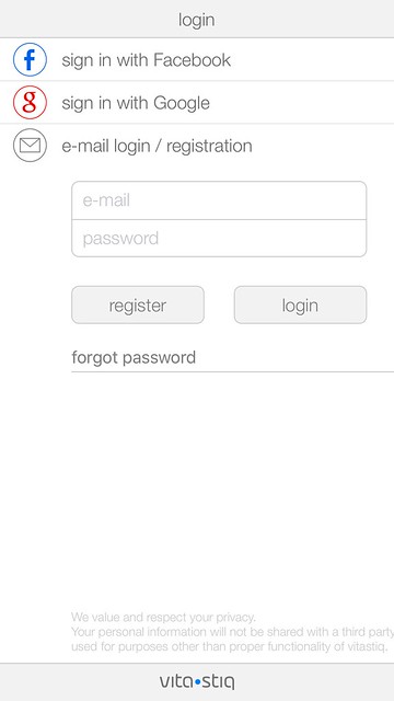 Vitastiq iOS App - Register