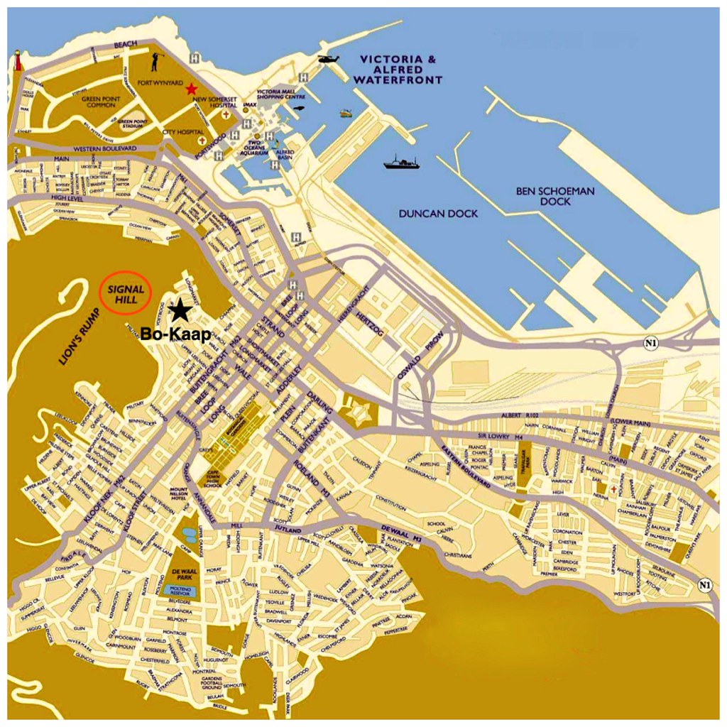 Mapa de Ciudad del Cabo