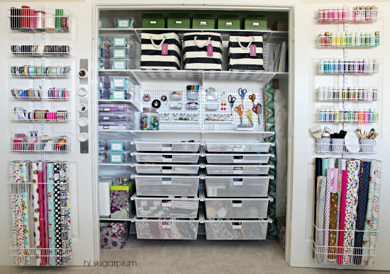 Hi Sugarplum | Organized Craft Closet