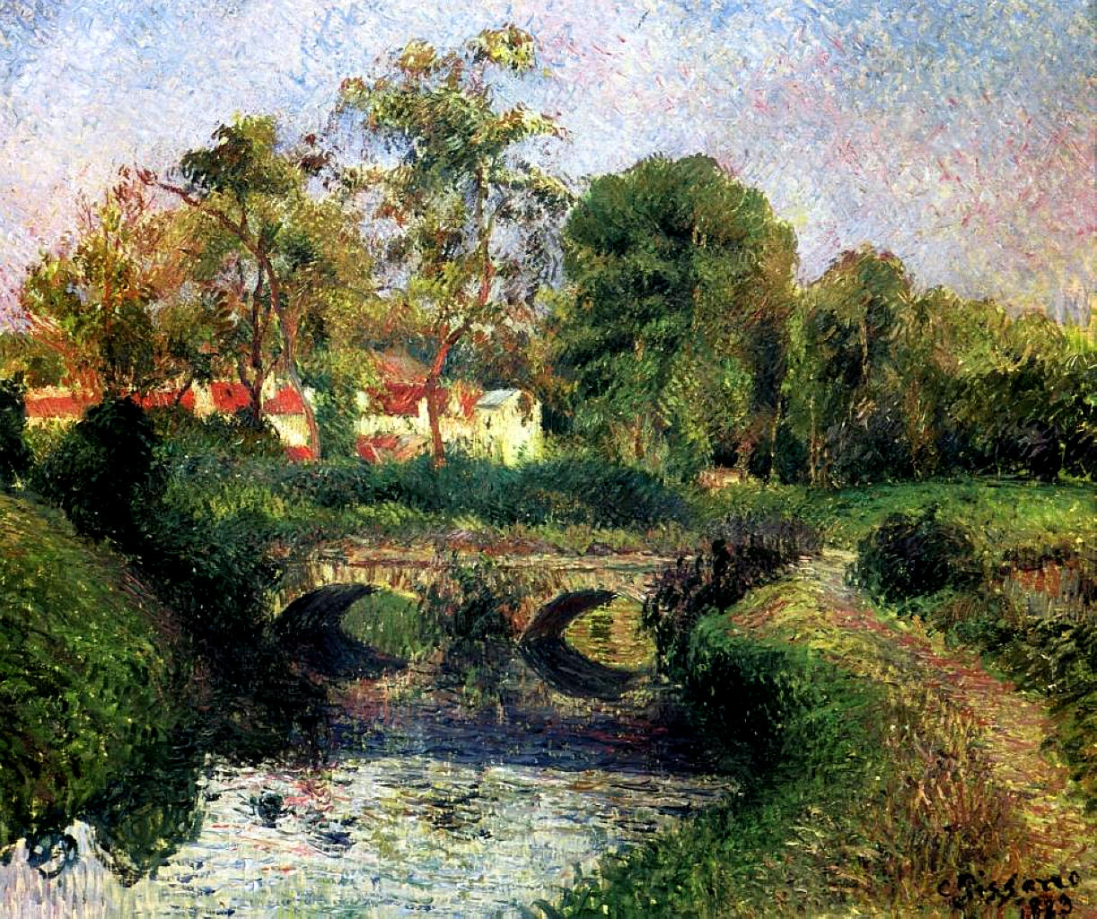 Little Bridge on the Voisne, Osny by Camille Pissarro, 1883