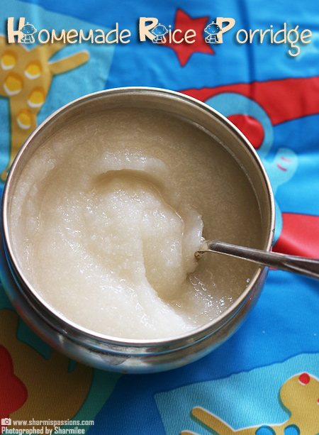 Rice Porridge for Babies using Homemade 