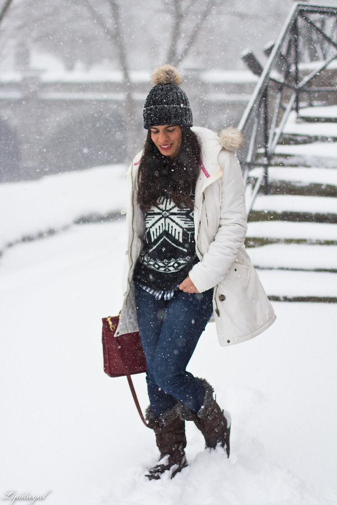 nordic sweater, denim, snow boots, white parka-3.jpg