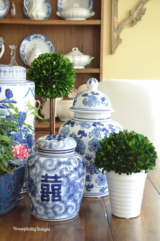 Blue and White Centerpiece - Housepitality Designs