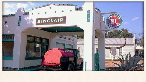 vintage texas gasstation albany restored americana sinclair yesteryear