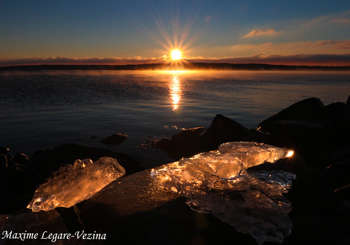 winter sun seascape reflection ice water clouds sunrise landscape hiver nuages paysage seashore glace