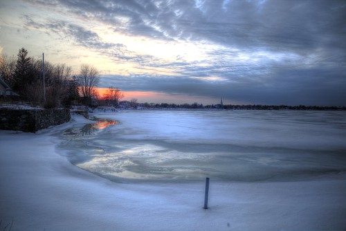 blue winter sunset sky water soleil quebec ciel glace bassin couché hivers chambly iceeau