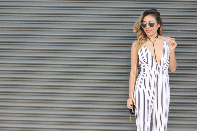 shop tobi,tobi,jumpsuit,striped jumpsuit,chictopia,street style,quay Australia,ysl,saint laurent,forever 21,boho style,bohemian,choker,90s style,f21xme,lucky magazine contributor,fashion blogger,lovefashionlivelife,joann doan,style blogger,stylist,what i wore,my style,fashion diaries,outfit,orange county blogger,oc fashion blogger