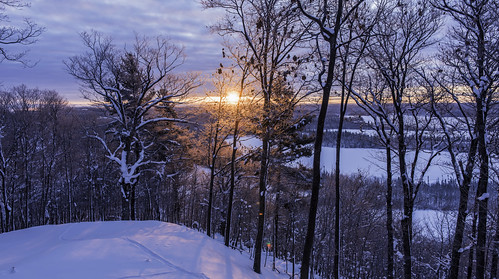 snow sunrise frost muskoka morningsky