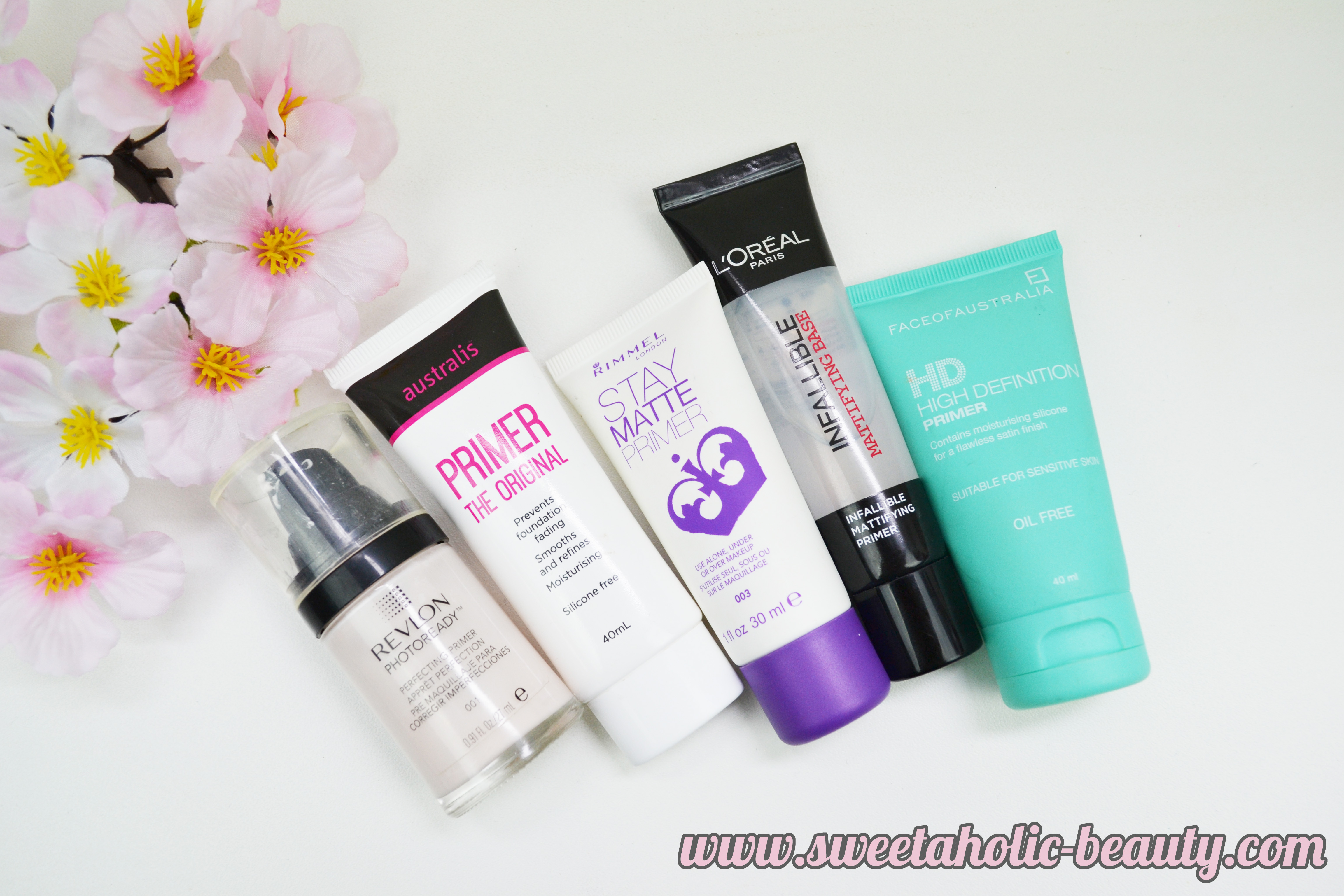 Top Five Drugstore Primers Review & Swatches - Sweetaholic Beauty