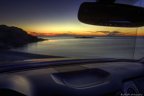 ocean blue sunset seascape canada yellow newfoundland mirror labrador outdoor atlantic toyota seashore tundra twillingate