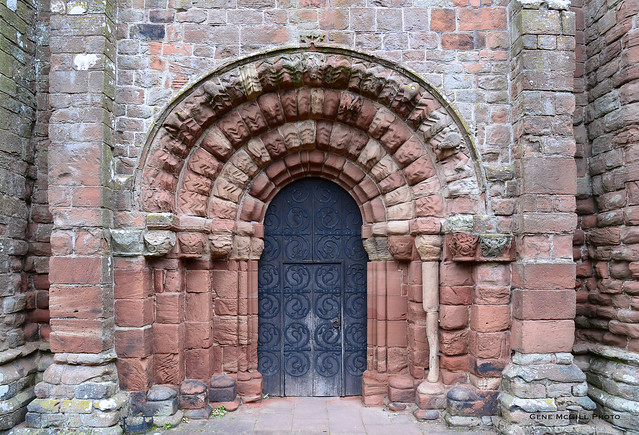 The West Door of the St. Mary and St. Bega Church in St. Bees.