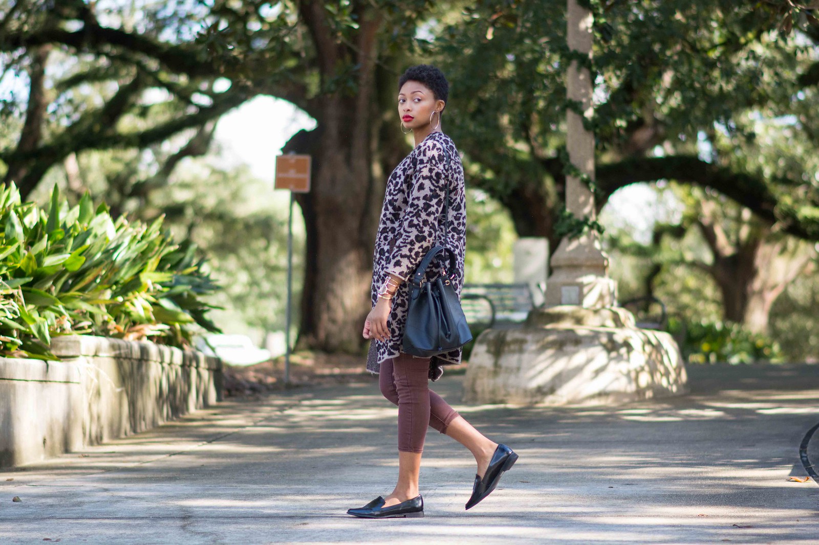 longline leopard cardigan louisiana fashion blogger