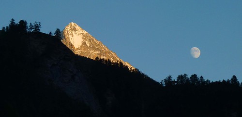 sunset moon alps alpes schweiz switzerland evening tramonto suisse dusk luna svizzera alpi wallis dentblanche valais sera evolène vallese penninealps alpesvalaisannes momentsliketoday agosto2011