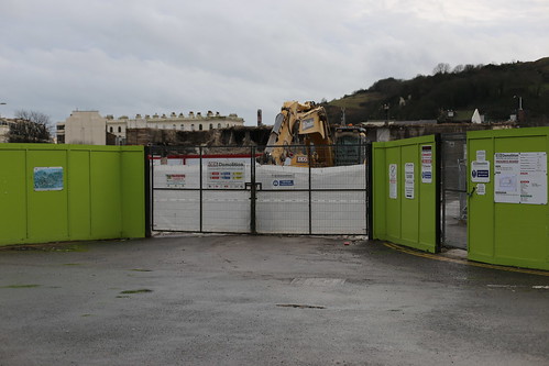 The ongoing demolition of Burlington House, Dover